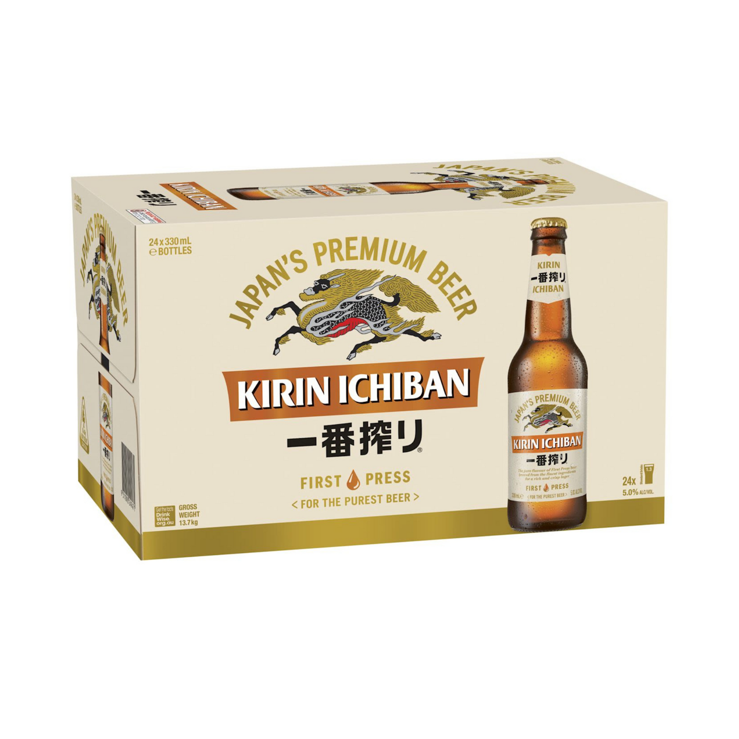 Kirin Ichiban Bière 330 mL (24 bouteilles)