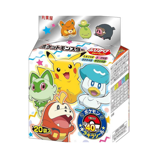 Marumiya Pokémon Furikake (Rice Seasoning) Œuf x6 Saumon x6 Bonito x4 Légumes x4  (20 Sachets)