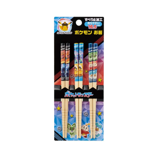 Baguettes en bambou Pokémon Skater 16,5 cm – lot de 3